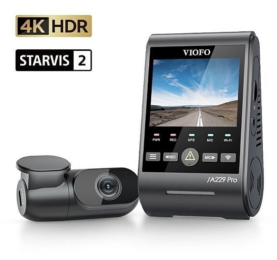 НОВО!!! DVR камера за кола Viofo A229 Pro 2CH, 4K, 2.4", GPS, Wi-Fi