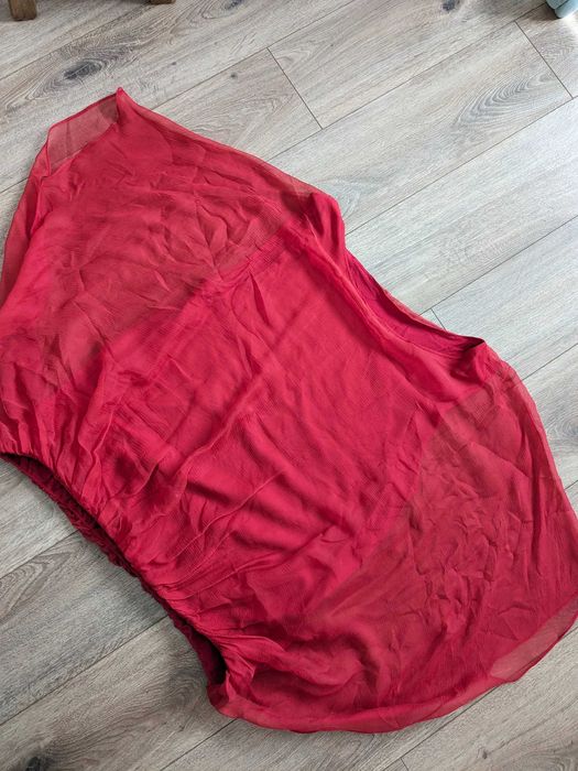 Depot 96 Bluza 100% matase rosie maneci fluture