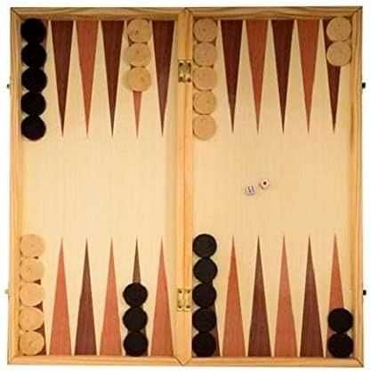 Дъска за шах и табла голяма 48х48см дървена шахматна Шахматю Игра