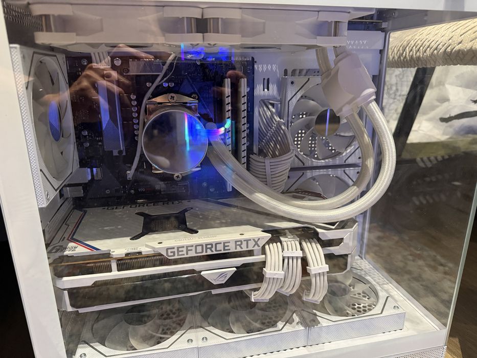 Calculator PC gaming alb white