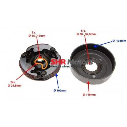 Ambreiaj complet ATV 107 / 110 / 125 cm3 pe saboti