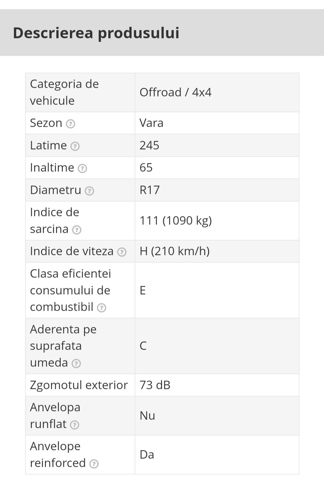 Cauciucuri de vara 245 65 R17  Bridgestone - Profil 100% Nou