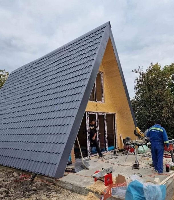Vand cabane din lemn A-frame