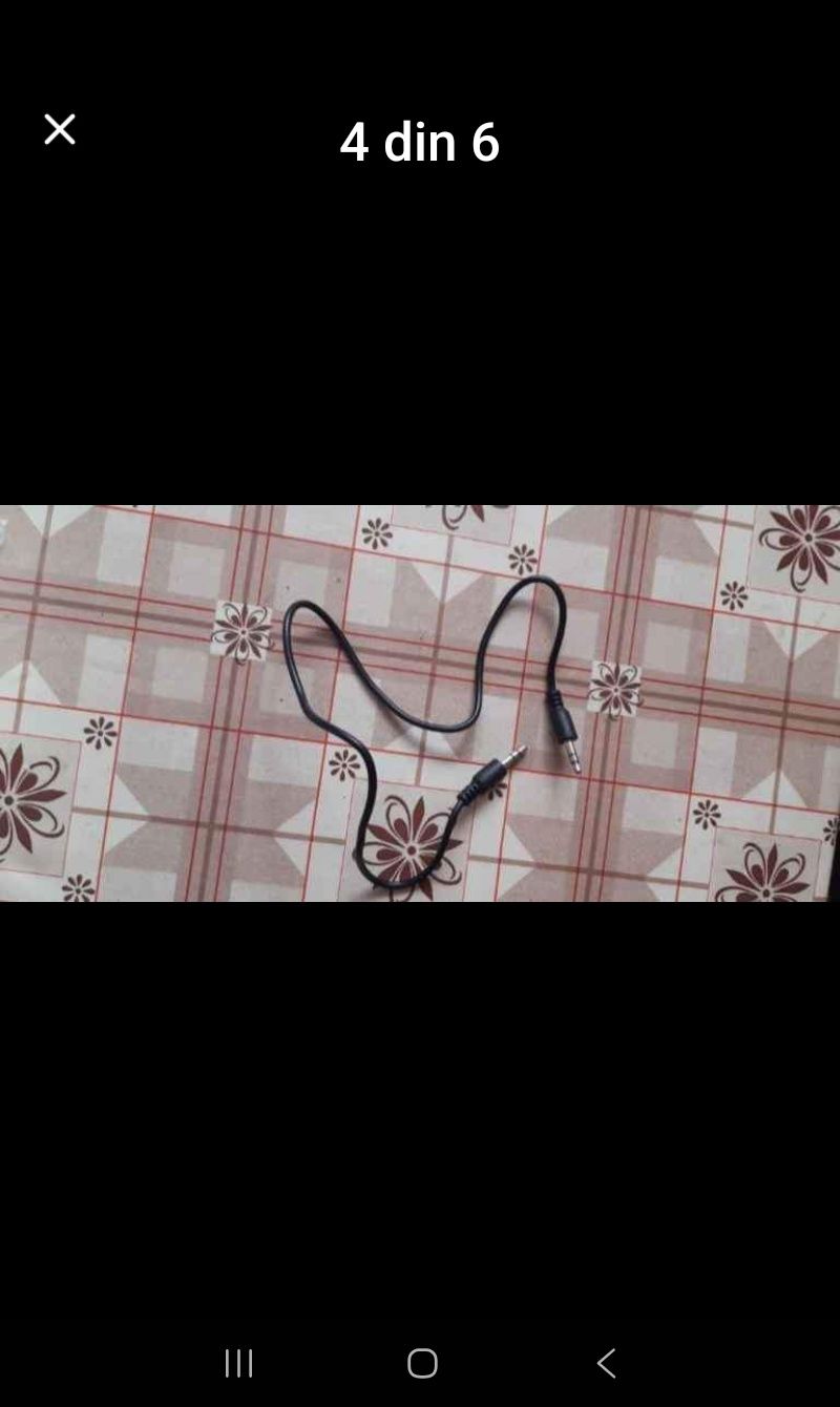 Vând cablu cu mufe stereo Aux Jac albastru sau negru. (nou)