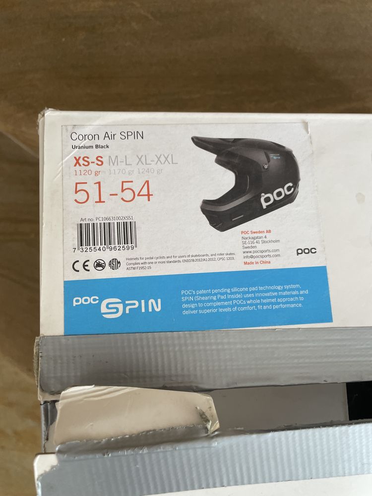Casca full face poc marimea s+ochelari poc