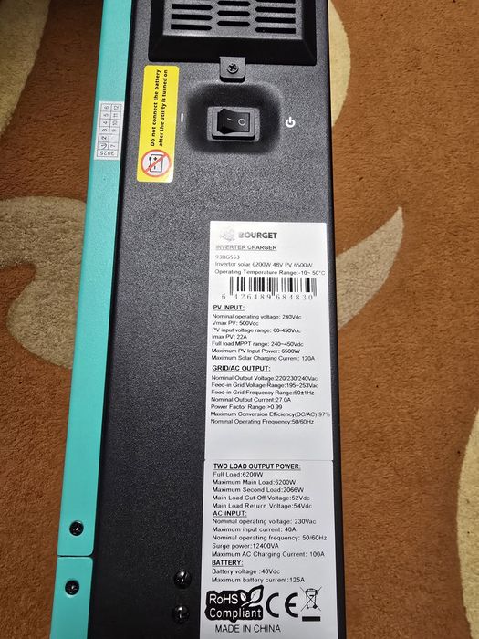 Invertor hibrid BOURGET 6,2 kw