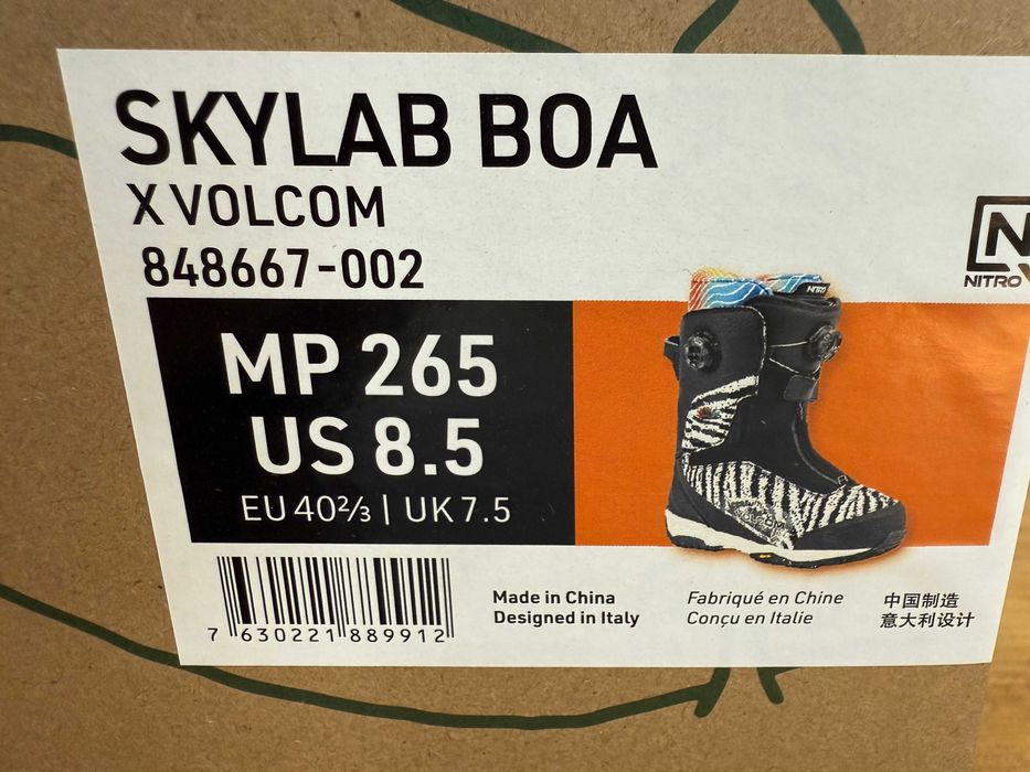 boots noi nitro skylab x volcom boa mondo 26,5 europa 40 2/3