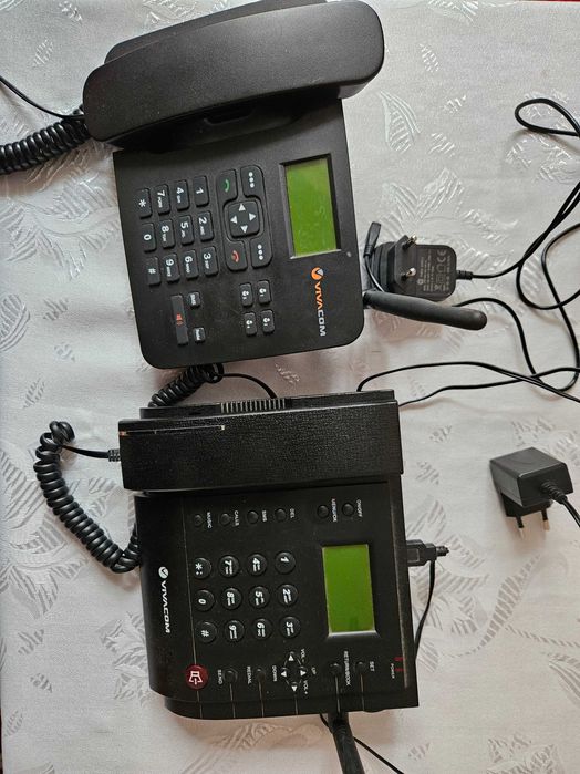 Два броя стационарни телефони със сим карти нови.