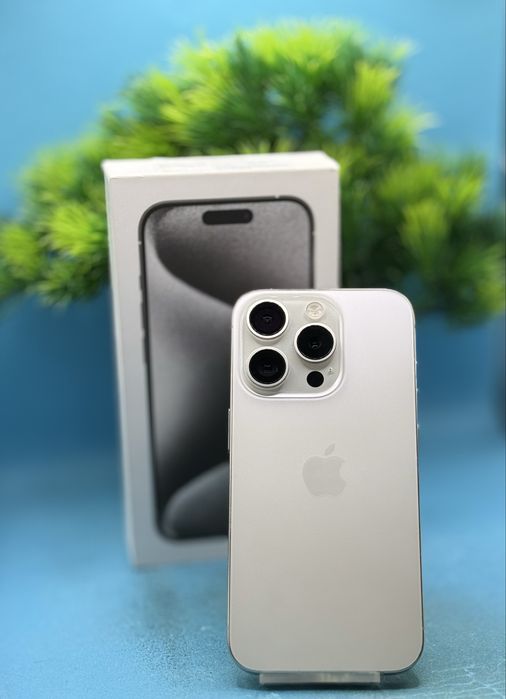 ГАРАНЦИОНЕН!!! Apple iPhone 15 Pro, 128GB, 5G, White Titanium
