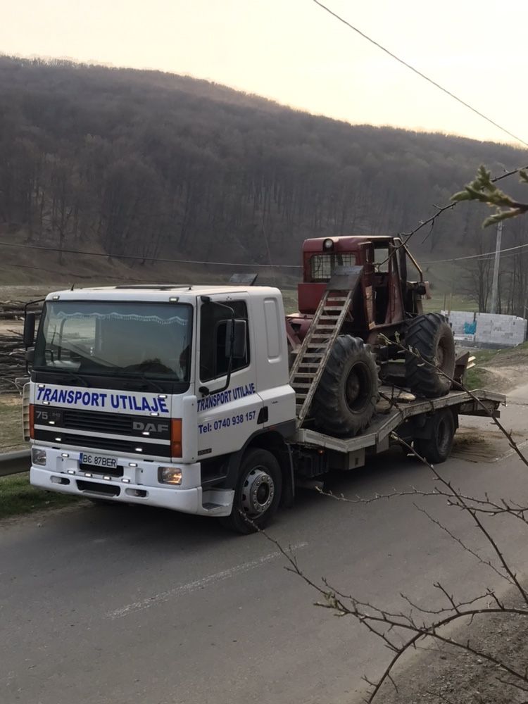 Transport Utilaje Tractari Camion Taf Buldo Tractor Trailer Nacela