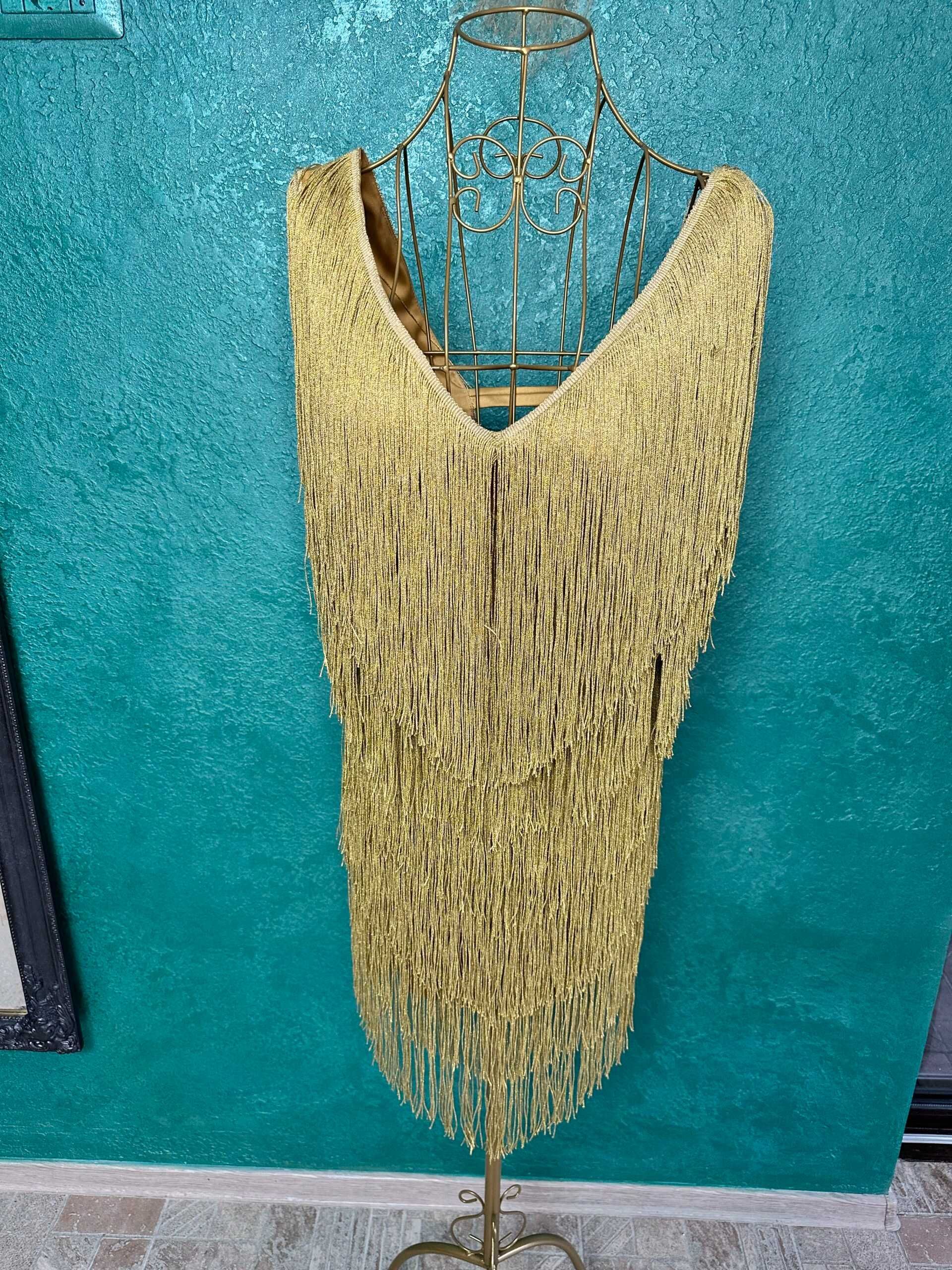 Rochie franjuri aurii, LARUBO Atelier, mărimea S