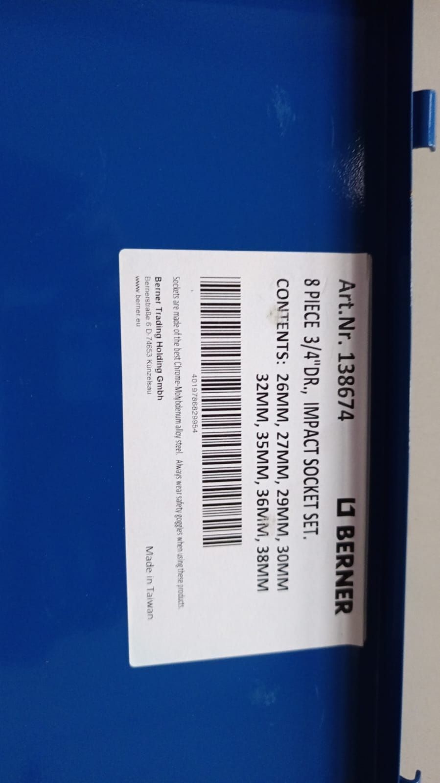 Trusa chei tubulare impact 3/4 marca Berner