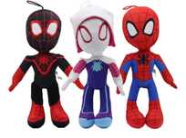 3 jucarii de plus multicolore Spidey, Miles, Fantoma Paienjenel 30cm