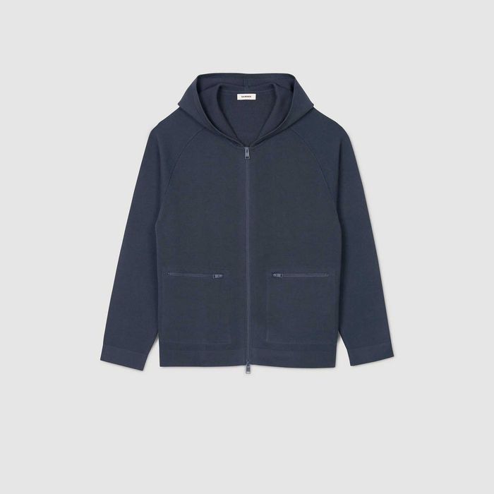 Sandro, Cardigan din tricot Milano cu glugă, Gri, M
