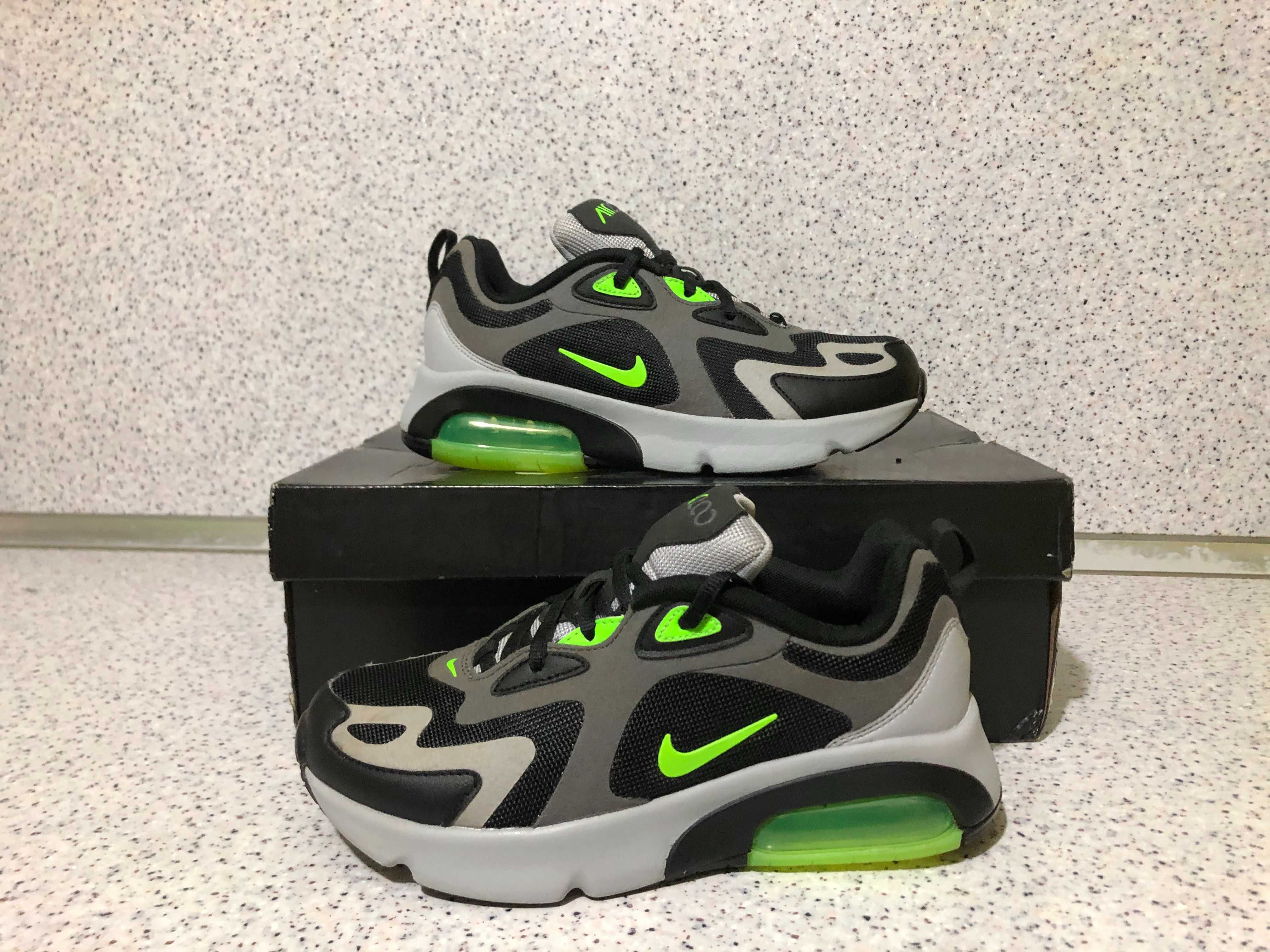 ОРИГИНАЛНИ *** Nike Air Max 200 / Dark Grey Electric Green