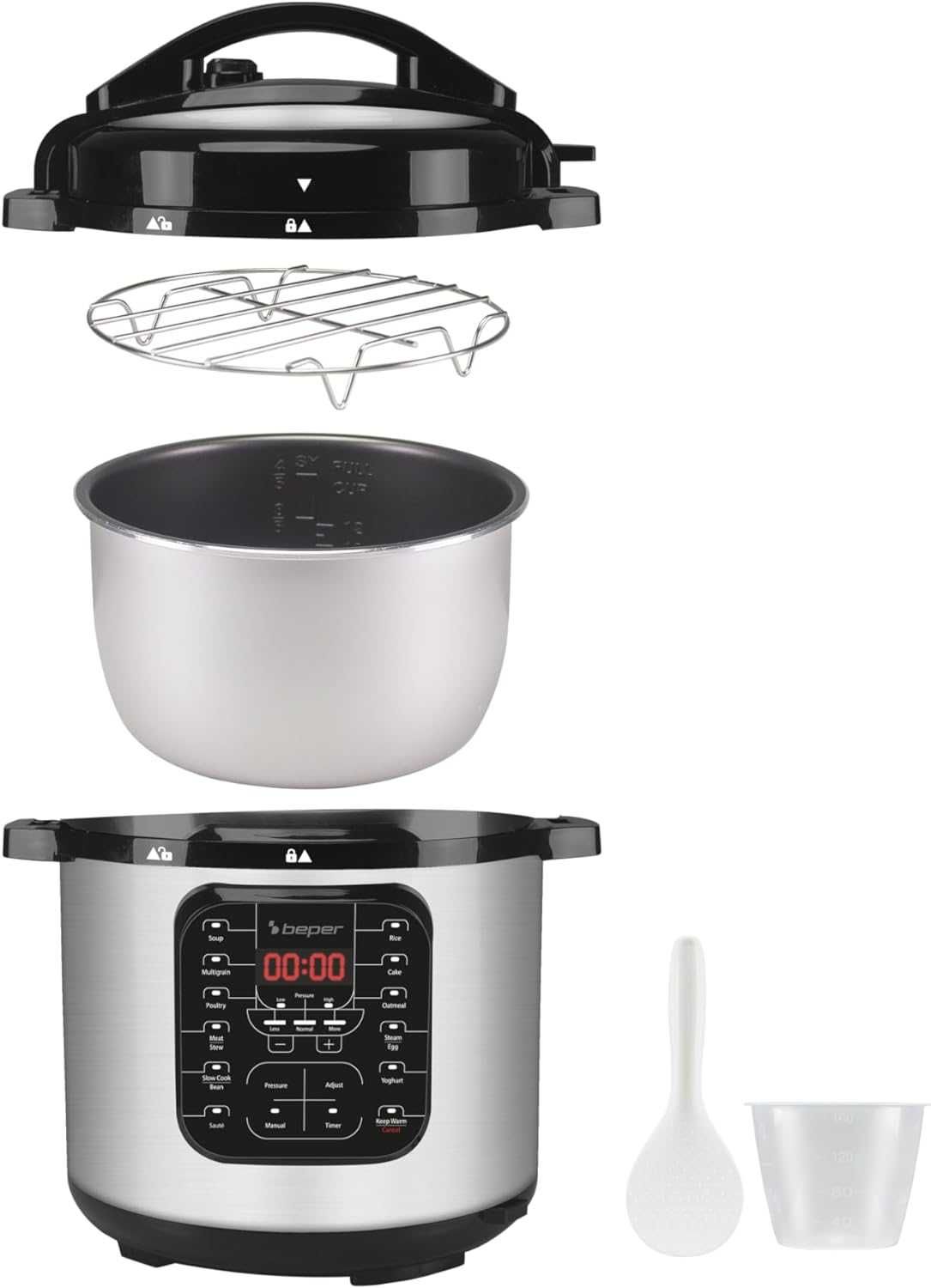 Мултикукър Beper 6L (P101COS001) 15 програми за готвене 1200W