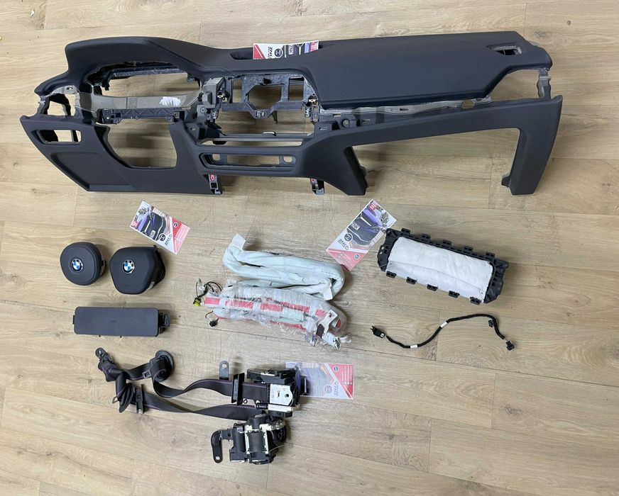 BMW G20 - plansa de bord cusatura - kit airbag volan pasager genunchi