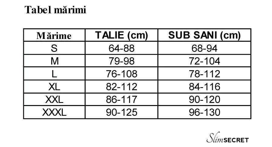 Maieu pentru slabit din neopren SlimSecret-marimea M