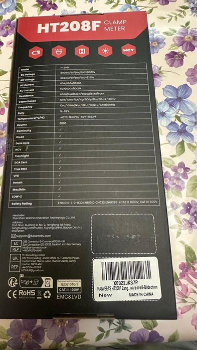 Clampmetru KAIWEETS HT208F nou sigilat