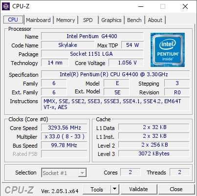 Procesor/CPU/APU Intel® Pentium™ G4400, Skylake, Sk 1151, Video HD 510