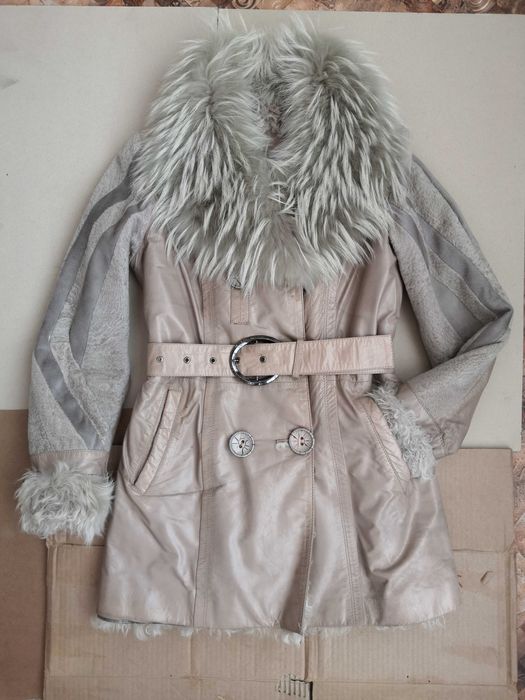 Дубленка-куртка из дубленой полированный кожи. Размер 44-46