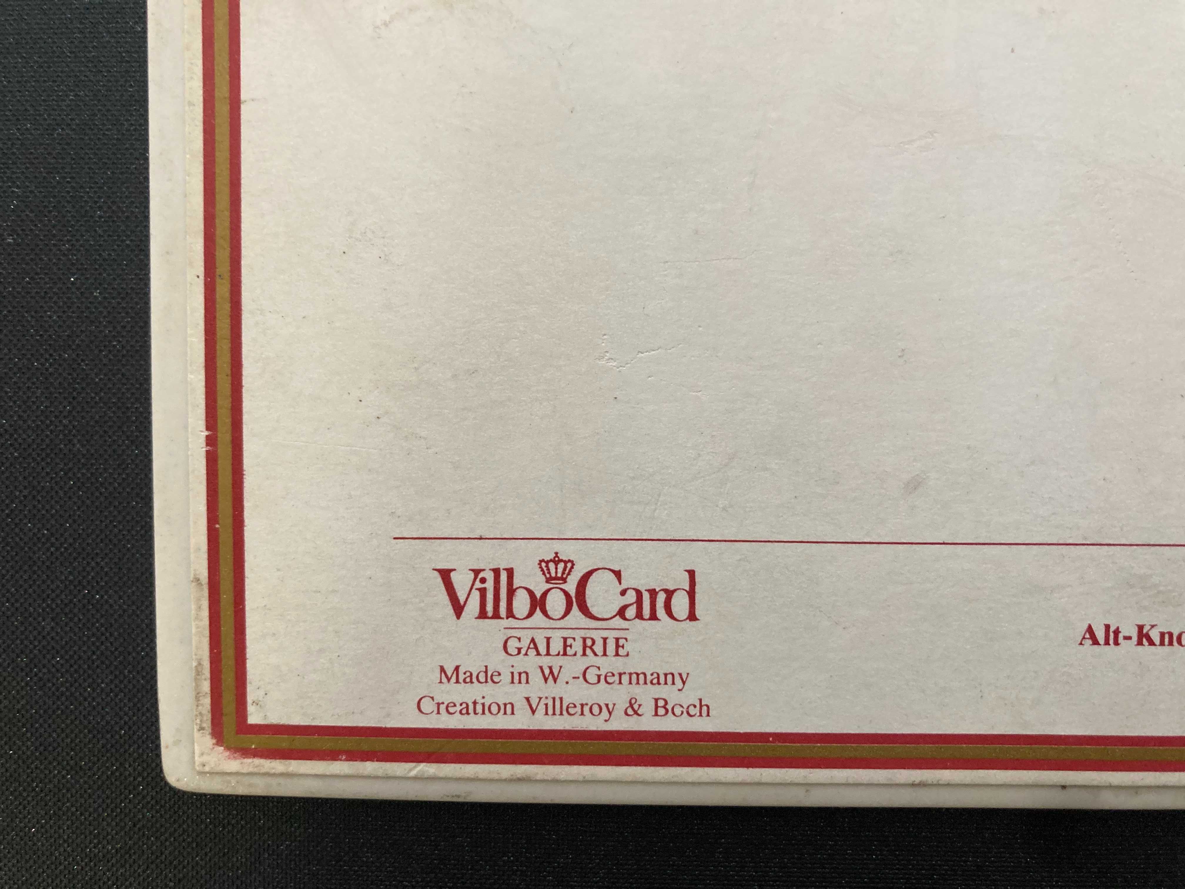 Villeroy & Boch - VilBo Card  carte postala din portelan pictata rara