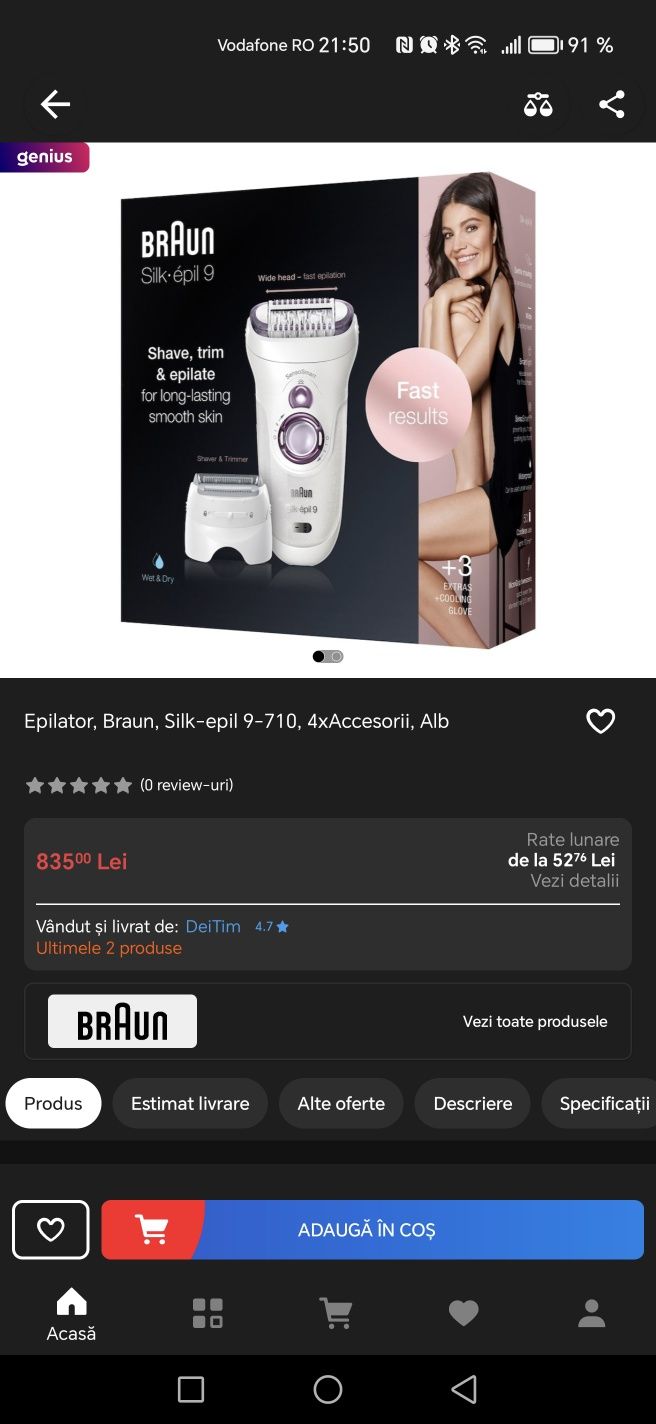 Epilator Braun Skill 9 nou sigilat