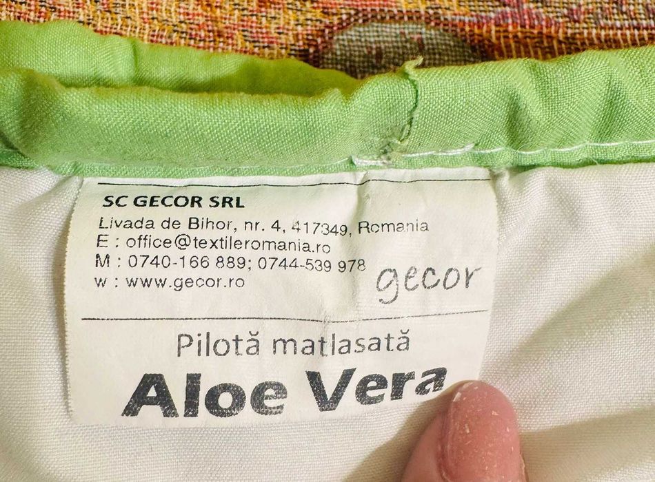Pilota matlasata , Aloe Vera, 140×200, pentru primavara - toamna