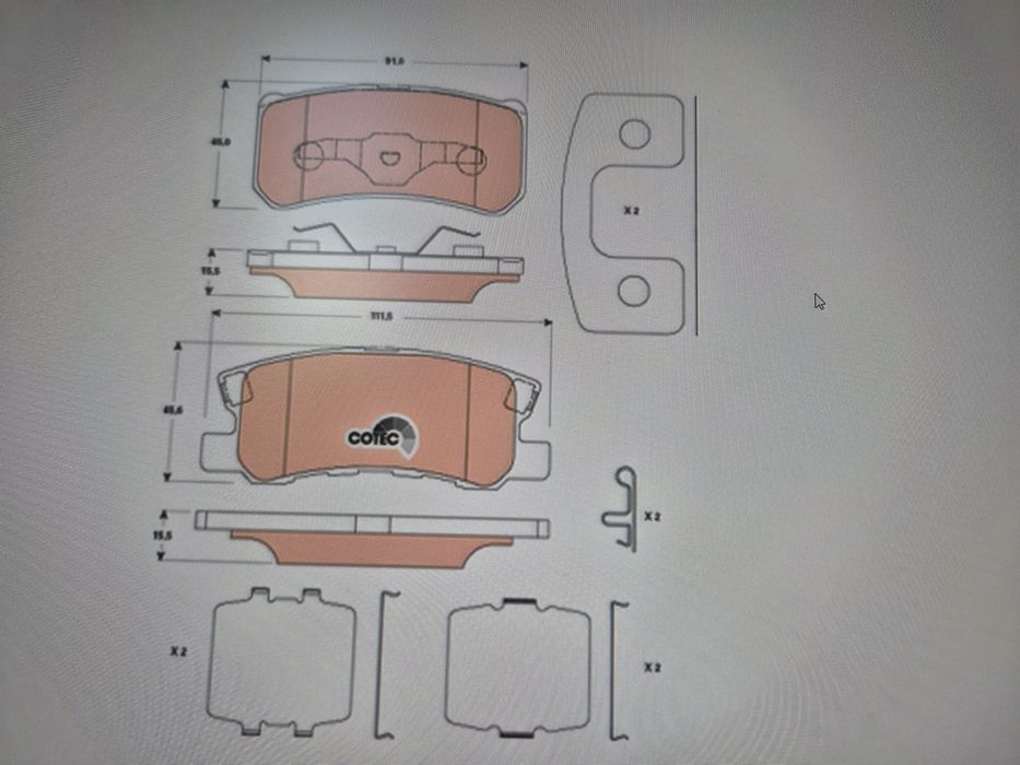 Vanzare placute frana puntea spate noi