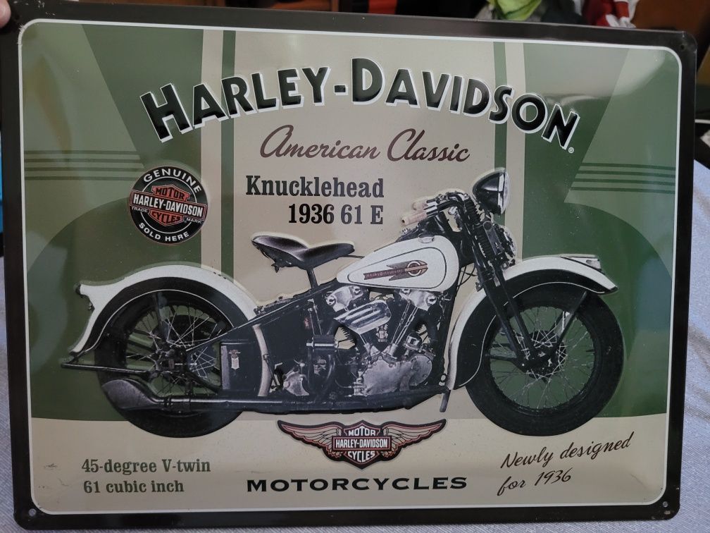 Vintange tablouri postere tabla motociclete Harley Davidson
