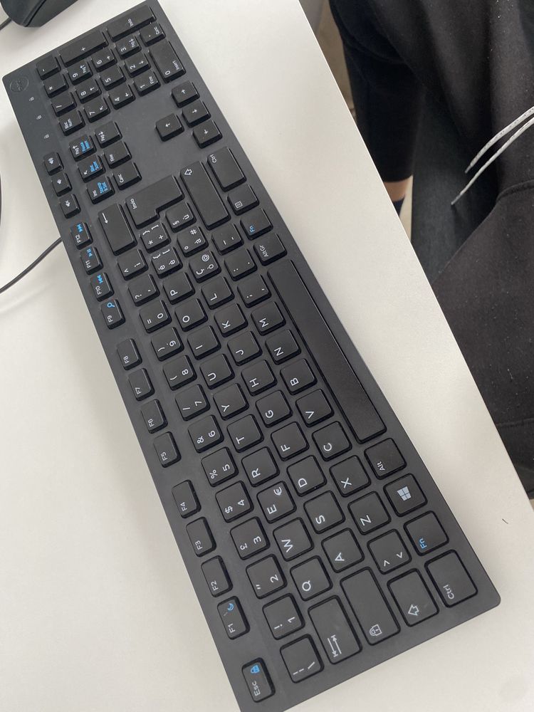 Kit Tastatura DELL KB216t + Mouse DELL K612 cu fir
