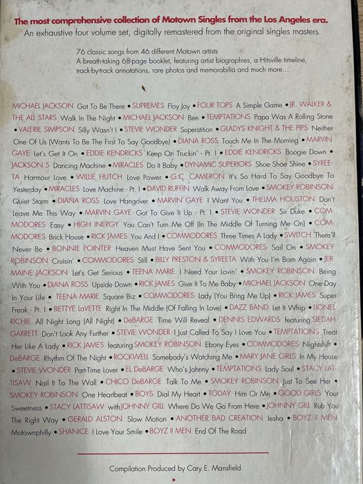 Set 4 casete hitsville USA The Motown singles collections