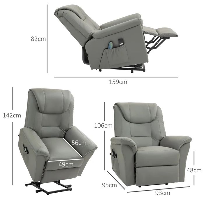 HOMCOM Релакс стол със стойка.