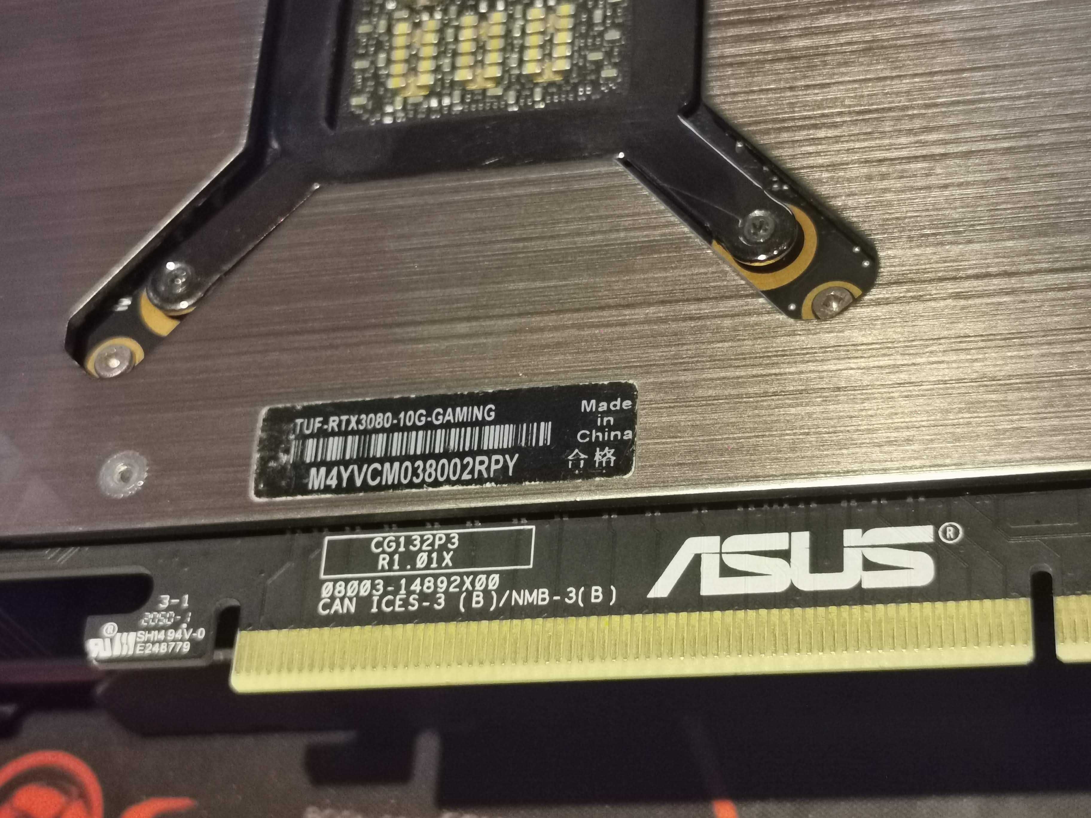 Asus TUF Gaming RTX 3080 10GB GDDR6X, 320-bit с оригинална кутия