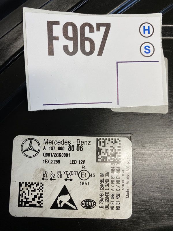 Mercedes GLS 2019/2023 W167 multibeam Faruri F967 F968