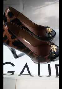 Уникални леопардови дамски обувки Гауди / Gaudi от естествена кожа