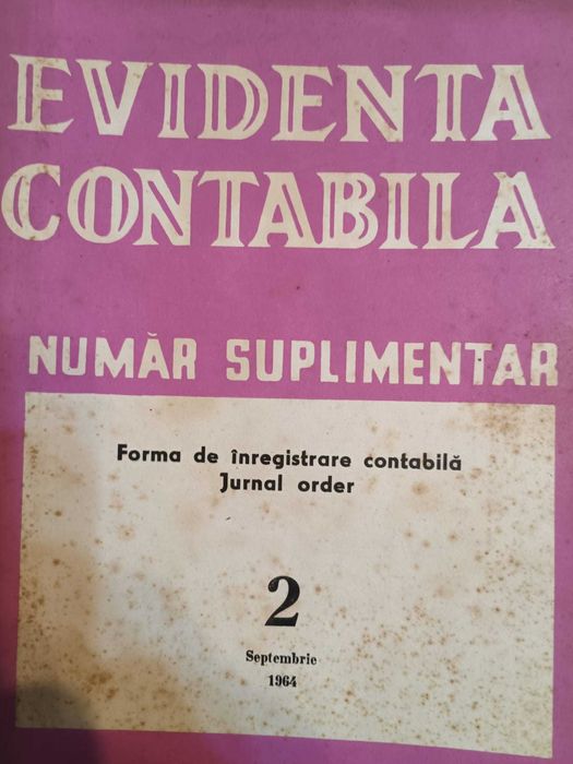 Broșuri ”Buletinul contabililor” 1955, și ”Evidența contabilă” 1964