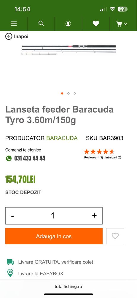 Lansete feeder Baracuda