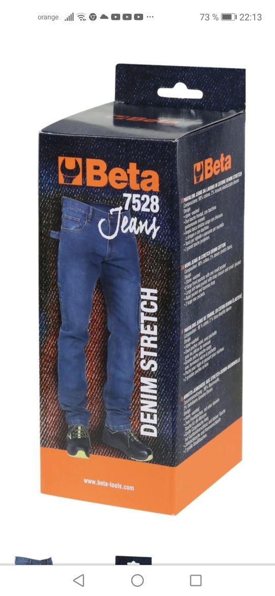 Pantaloni Salopeta Blugi Beta 7528 Jeans Denim Stretch