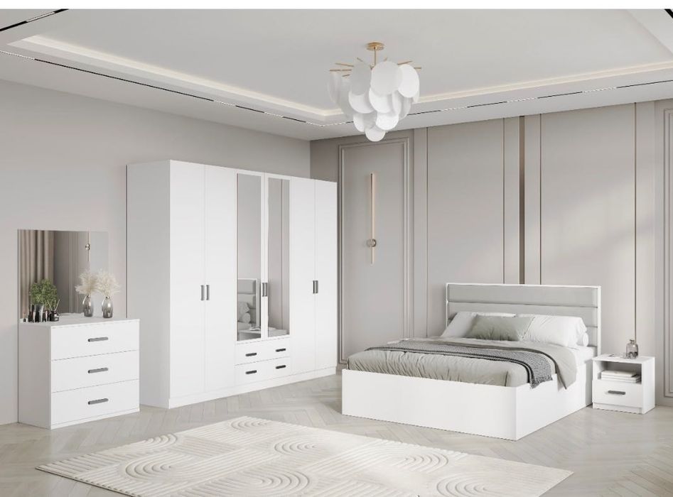 Спальный гарнитур,предметов в наборе 6 шт, кровать 160x200 см