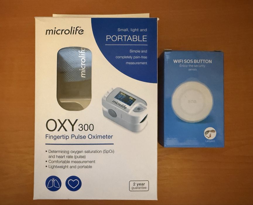 Пулсов оксиметър Microlife OXY300 + SOS бутон wifi Tuya app