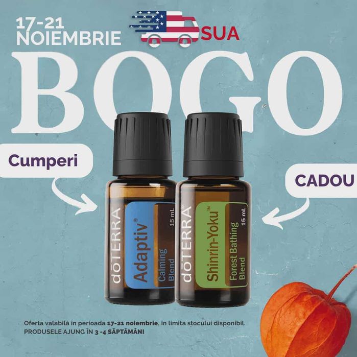 Doterra Bogo SUA Adaptiv 15ml + Shinrin-Yoku 15ml oferta limitata!