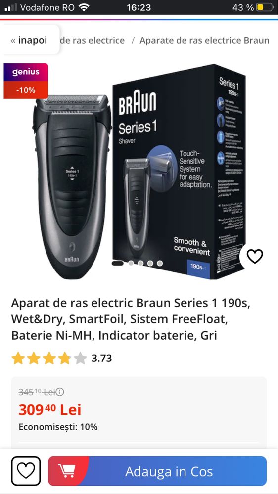 Shaver Braun series 1, 190s, NOU!!!