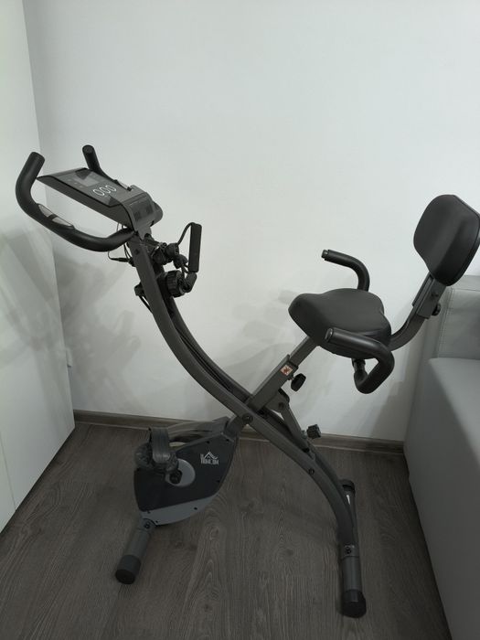 HOMCOM Bicicletă fitness pliabilă 8 niveluri