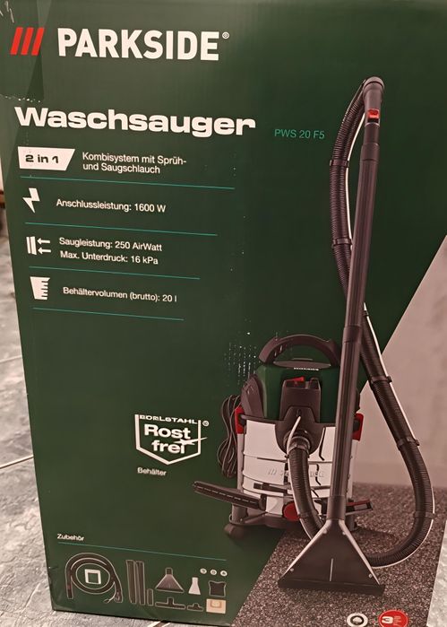 Aspirator Parkside injecție - extracție (nou, sigilat, garanție 3 ani)