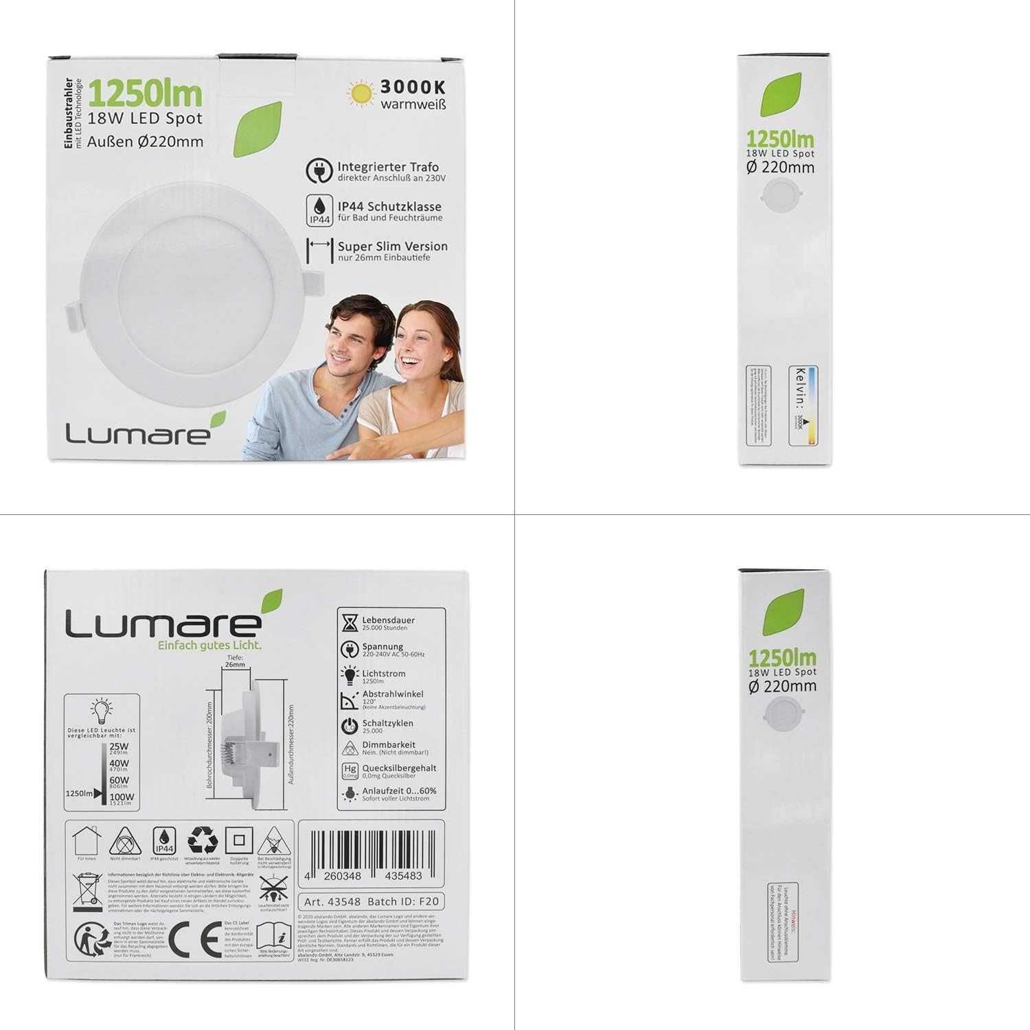 НОВО! LED осветление за вграждане 18W, IP44, ултратънък дизайн