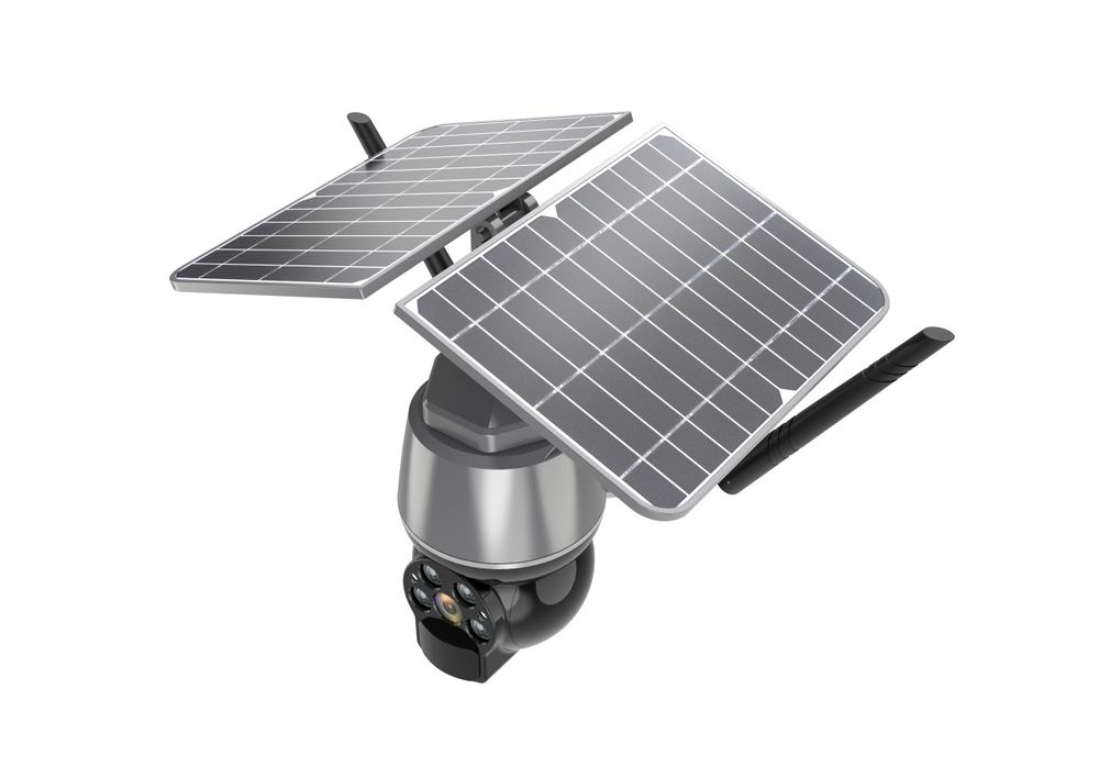 Camera solara metal, 8W panouri, calitate 4G Digi rotativa 3xHD, audio