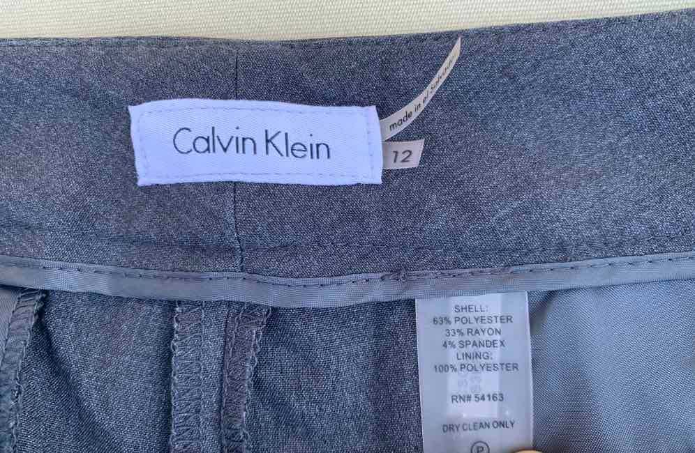 Calvin Klein Superbi Pantaloni Office/Casual Gri Original USA