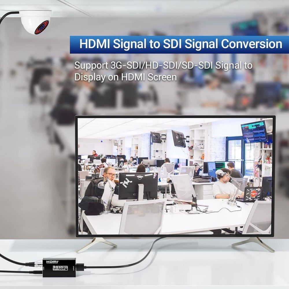 TLEOOSY 1080P SDI Към HDMI Конвертор, Поддържа 3G-SDI/HD-SDI/SD-SDI