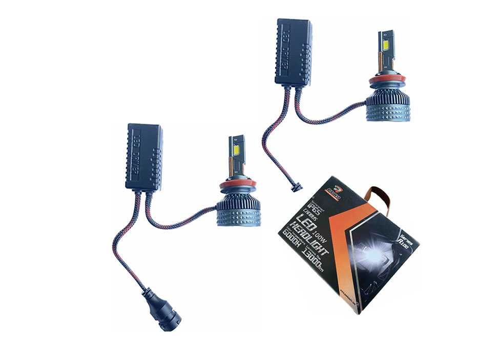 Комплект диодни крушки R100, H8/H9/H11, 12V/24V, 200 W